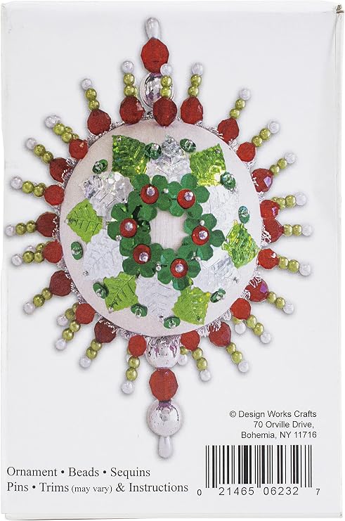 Holiday Wreath Beadcraft Ornament Kit