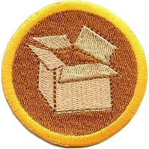 Box Folding Badge Patch Mail Wilderness Scout Sash Iron On Embroidered