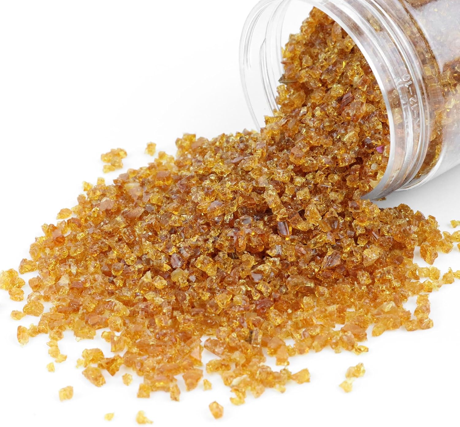 RUIRUI Irregular Crushed Glass 3.5oz100g Broken Glass Glitter 2-3mm Craft Glitter for Resin Art, Nail Art Phone Case Resin Ornament Decorative Geode Jewelry Making Amber