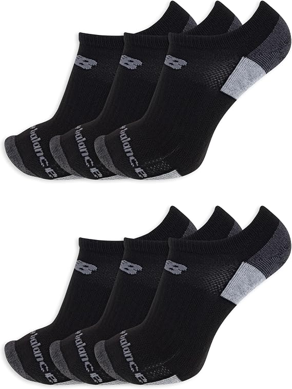 New Balance Unisex Adult Performance Recycled No Show Socks (6-Pack)