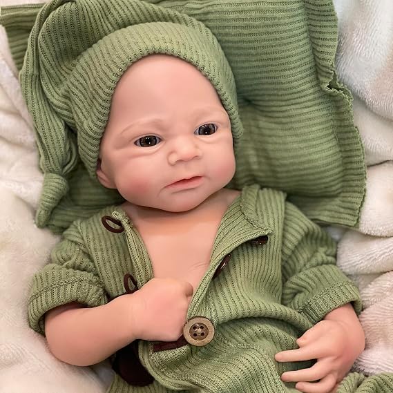 OtardDolls Reborn Baby Dolls, 18 Inch Full Silicone Real Looking Lifelike Doll Realistic Newborn Baby Doll with Toy Accessories for Kids