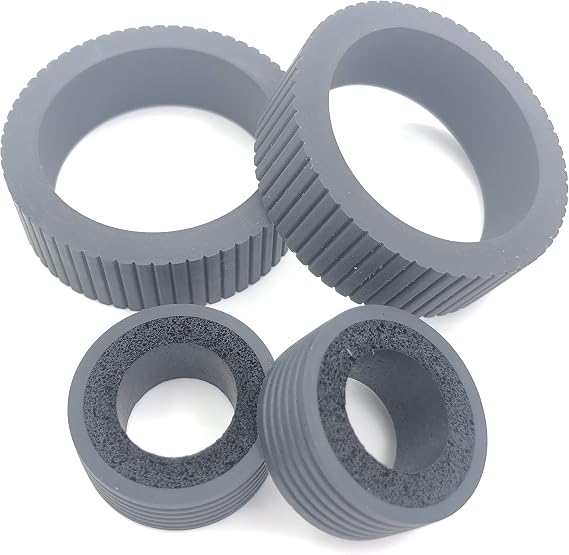 1SET X B12B819031 Pick Feed Roller Tires Set Compatible with Epson DS-530 DS-570W DS-575 DS-770 DS-780N DS-870 DS-970 ES-400 ES-500W ES-575W FF-680W Scanner