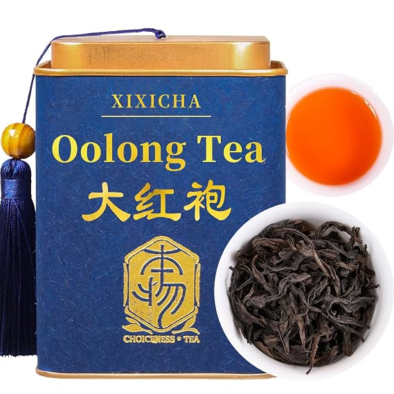 XIXICHA Dahongpao Oolong Tea Grade AAA (Super Grade) Floral Dahongpao 4.23oz (120g) China Wuyi Mountain Flower Fragrance Big Red Robe Oolong Tea Natural Loose Leaf Tea Strong fragrance Chinese Tea (96 cups)