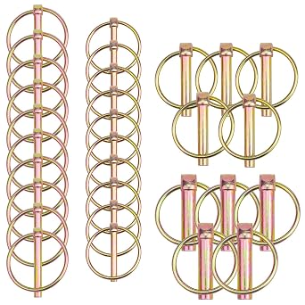 30 Pieces Heavy Duty Linch Pin Assortment Kit for Boat Kayak Canoe Trailer Tractor Trolley Horsebox