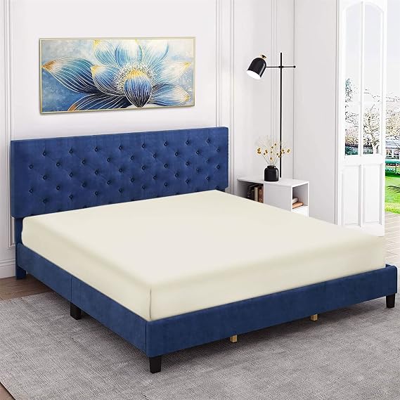 A2Z Easy Iron Percale Fitted Sheet Cotton Single Double King Super King Bed Sheet
