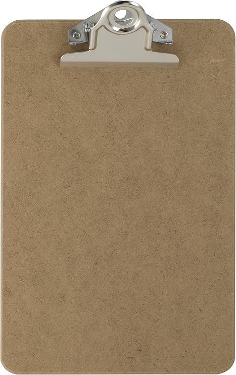 Officemate Recycled Wood Clipboard, 3 Inch Clip, 1 Pack Clipboard, Memo Size (6 x9 Inches), Brown (83103)