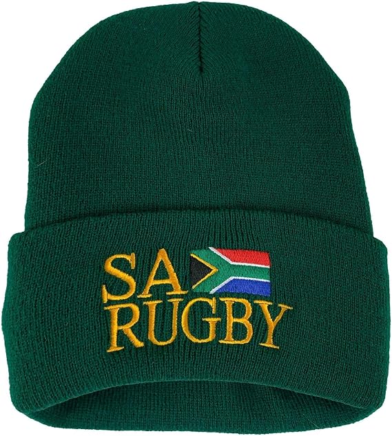 South Africa Rugby Flag Knit Cap Green