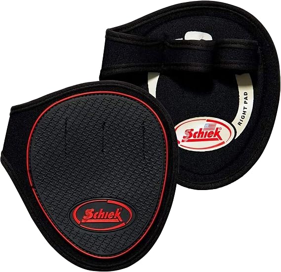 Schiek Sports Grip Pads (Set of 2) - Non Slip Neoprene Grip Pad for Power Lifting