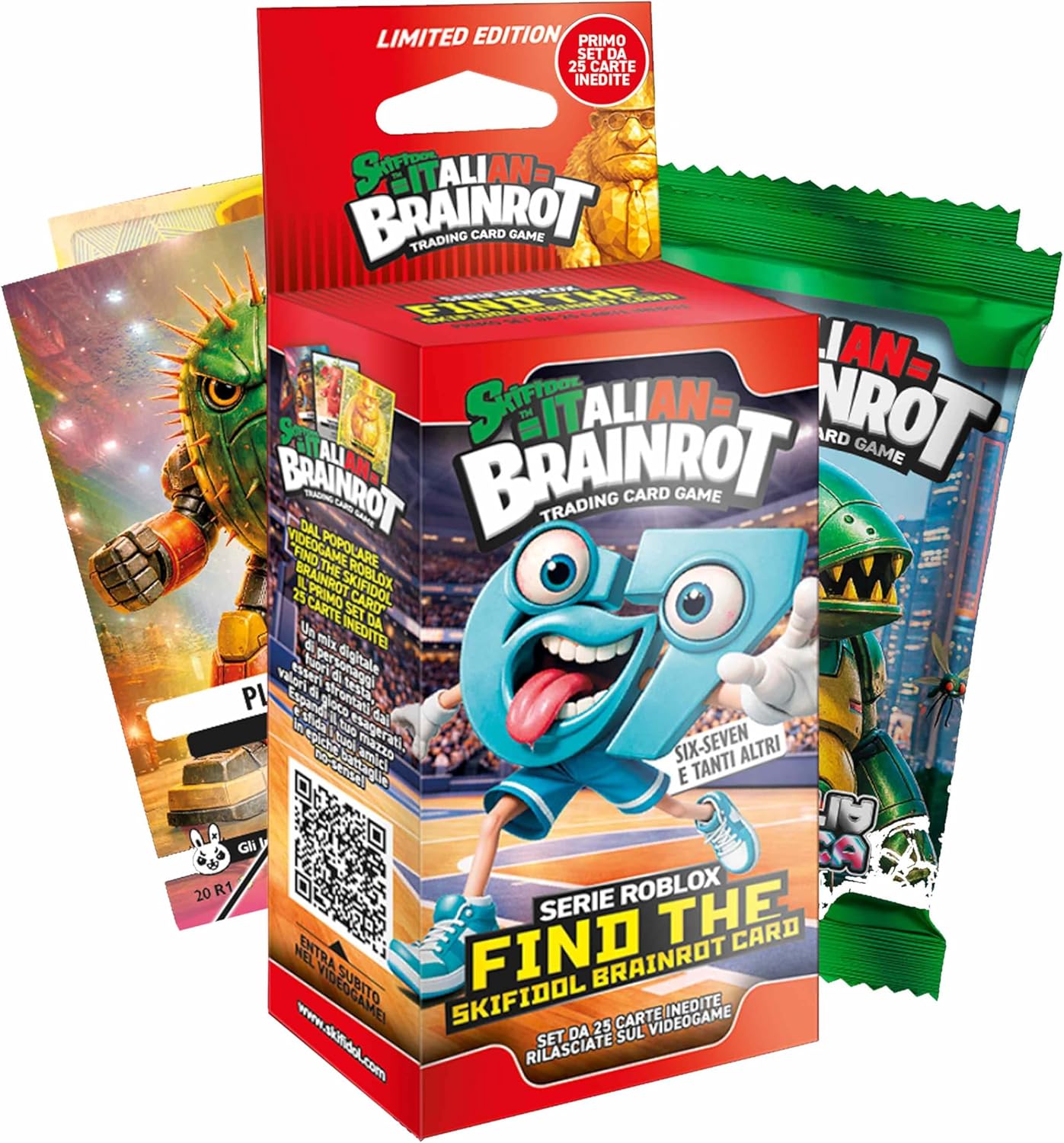 Generico Roblox Series - Find The Skifidol Brainrot Card, Blister Pack of 25 Unreleased Playing Cards and 14 Gamma Series Playing Cards - FIRST SET