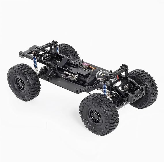 1/10 RC Crawler 313mm Chassis Kit with 2-Speed Gearbox, Nylon Frame, 35T 550 Motor & Axles, Compatible with SCX10, TRX4, and D90 DIY Assembly Kit