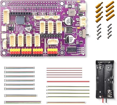 Adeept Robot HAT for Raspberry Pi, Expansion Board for Raspberry Pi 4B/3B/3B+, Smart Robot Car Driver with PDF Tutorial