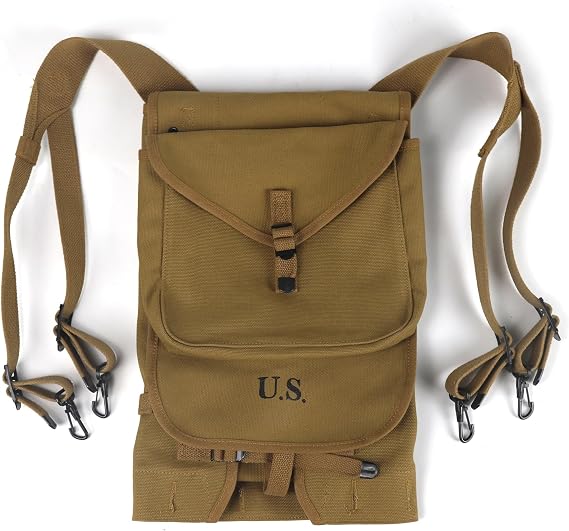 ANQIAO Replica WW2 WWII US M1928 Haversack Canvas Material Reproduction