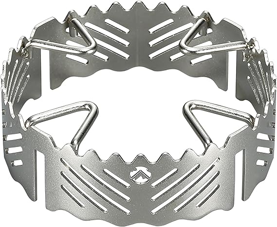CAMPINGMOON Gas Stove Windshield Ring Stainless Steel for ST-340 Single Burner ST-132 (Silver)