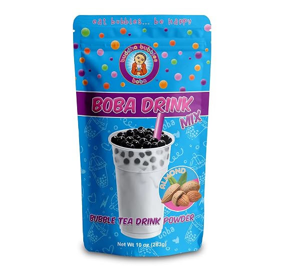 ALMOND Boba/Bubble Tea Drink Mix Powder By Buddha Bubbles Boba (10 Ounce / 283 Grams)