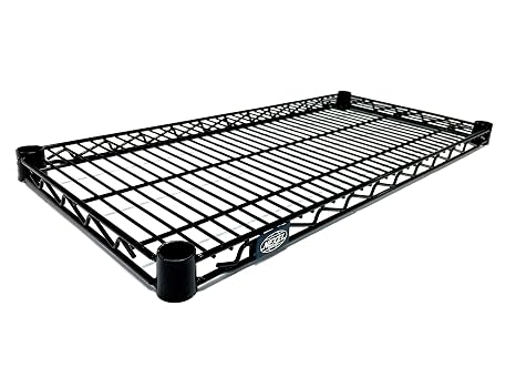 Nexel Additional Wire Shelf for Wire Shelving Units, 600-800 lb Capacity, 18"W x 24"L, Black Epoxy Finish