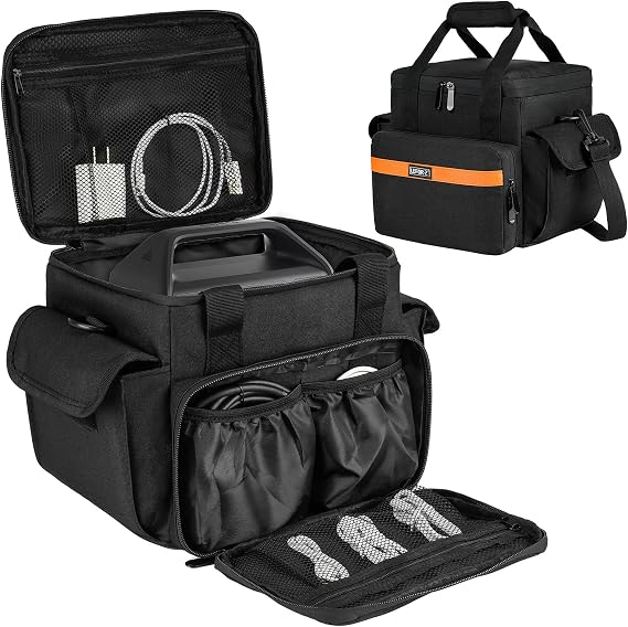 Carrying Case Fits for Jackery 300/Anker Solix C300/BLUETTI Elite 30 V2 | Portable Power Station Travel Bag Fits for Jackery Explorer 240 v2/Anker 521 with Mult-Pockets for Charge Cable & Accessories