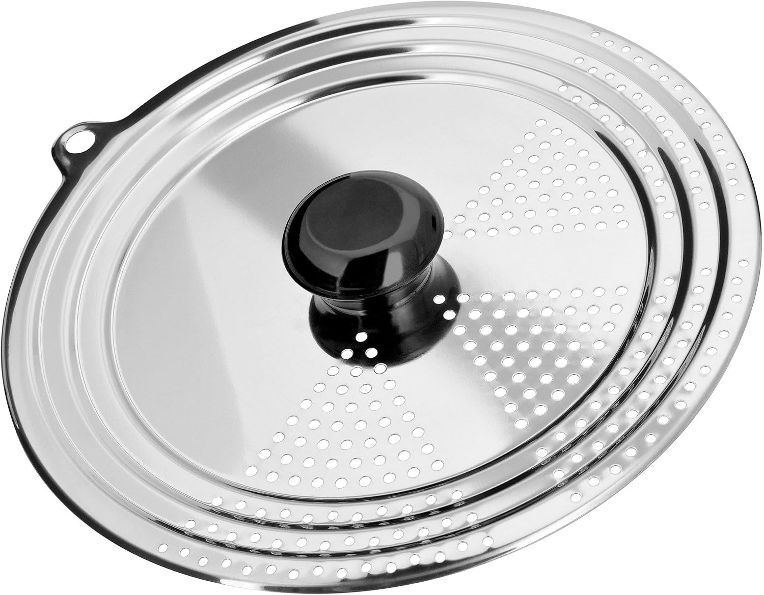 Judge Universal Draining Saucepan Lid, Stainless Steel, Fits 16cm, 18cm, 20cm and 22cm Saucepans