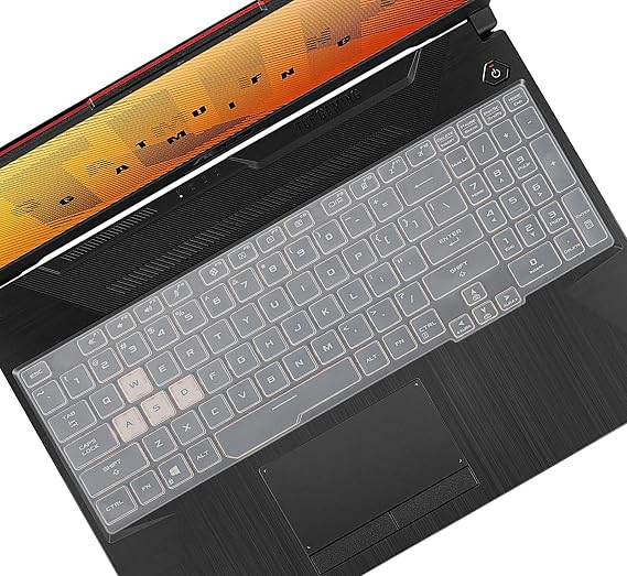 Keyboard Cover 15.6" ASUS TUF Gaming A15 TUF506IV TUF506IU TUF506IU-ES74 FA506 FX506,43.9 cm ASUS TUF Gaming A17 TUF706IU/F17 FX706,ASUS TUF A15 Ryzen 7 Cov Clear