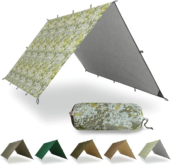 AquaQuest Defender Tarp Heavy-Duty Waterproof (20,000 mm) Seam-Taped Rain Fly for Camping, Bushcraft & Survival