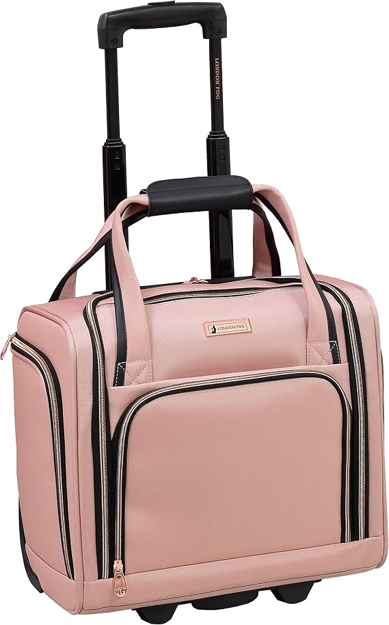 LONDON FOG Bromley 15-Inch Under The Seat Bag,Lightweight, Rose Gold