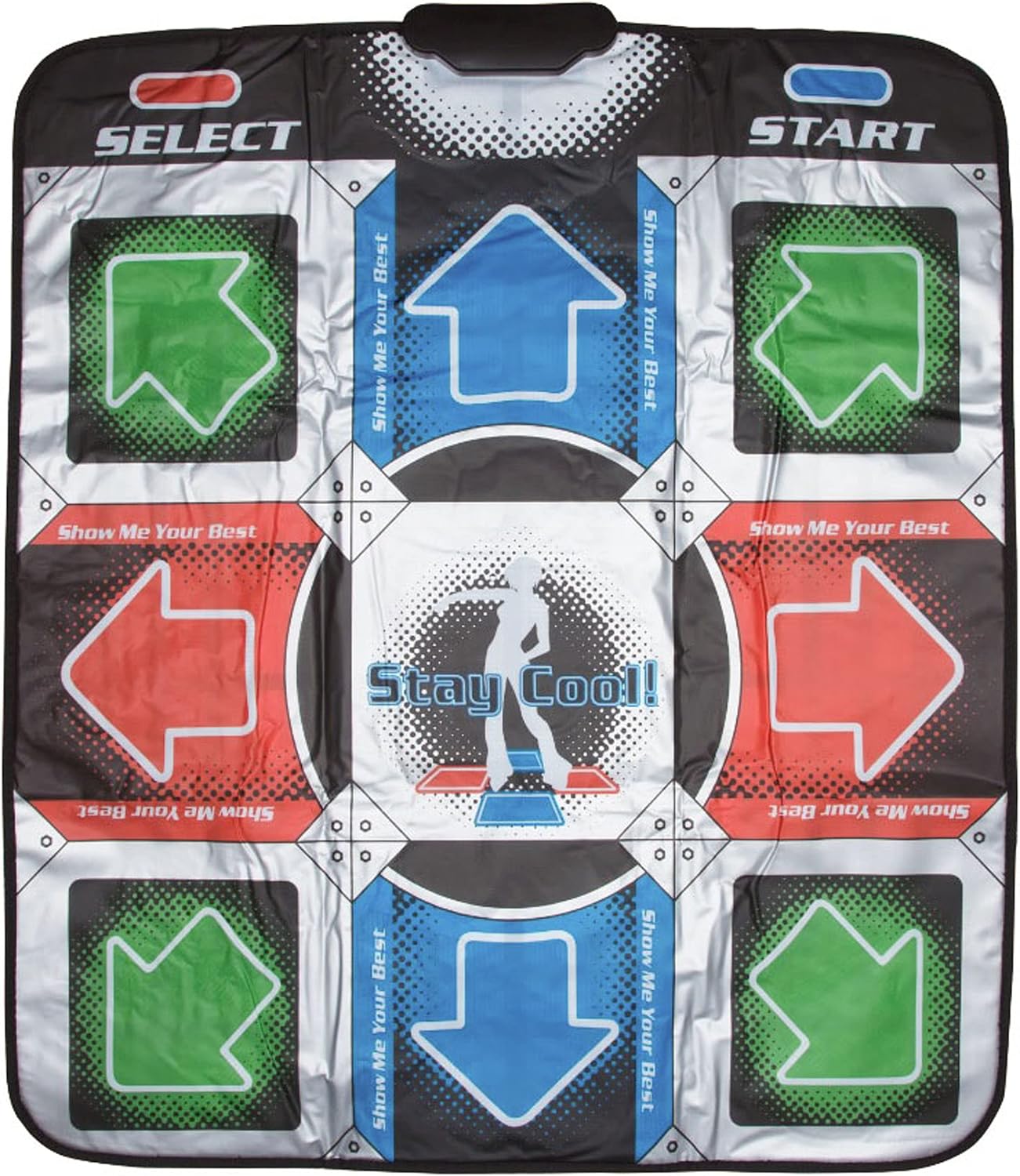 Dance Mat for TV, Plug and Play, 9 Retro Games, 110 Songs, 3 Difficulty Levels, Fun for Kids and Adults, for Girls, Boys & Adults - ThumbsUp!