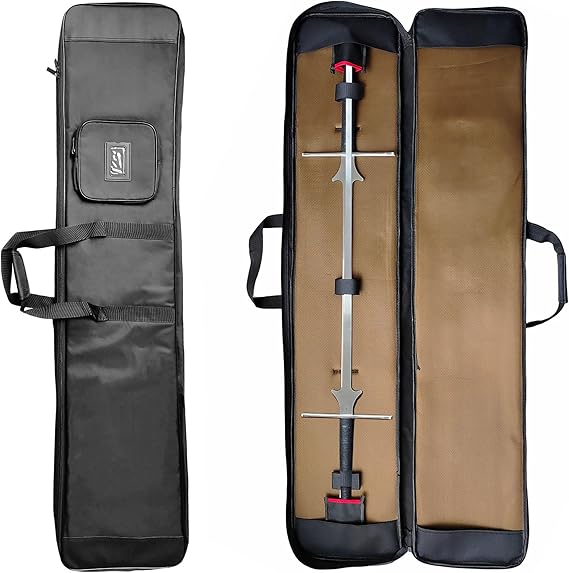 LEONARK 56in Hema Bag for 2 Swords - Fencing Long Sword Two-handle Feder Sword Padded Storage Bag - Portable Single-shoulder Backpack