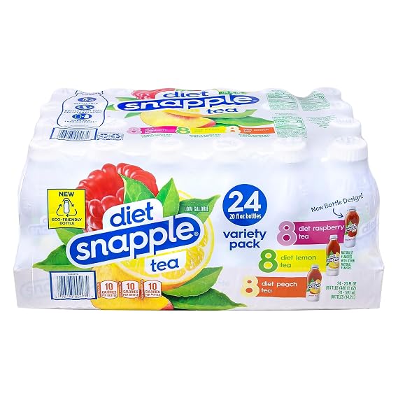 Diet Snapple Ice Tea Variety Pack 20oz. 24PK (220-02043)