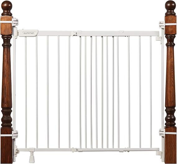 Ingenuity Stairway+ 46W Series Safety Pet and Baby Gate, 31"-48" Wide, 32.5" Tall, Pressure or Hardware Mounted, Install Wall to Wall or Bannister to Bannister in Doorway or Stairway