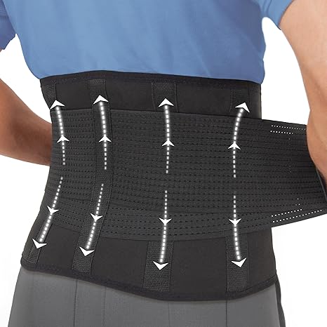 Clever Yellow Premium Back Support Belt, Back Brace, Lumbar Support Belt, Lower Back Support for Men and Women, Back Braces for Lower Back Pain, Sciatica Pain Relief Products (XL)