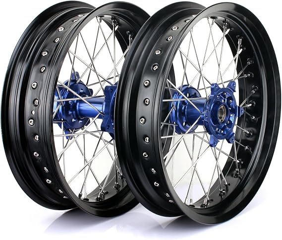 17" Supermoto Wheels Rims Hubs for 125-530 SX EXC SXF SX-F EXC-F XC-W XC-W MXC Wheel Hub Rim Spokes
