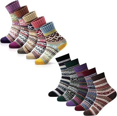 FYC Women Winter Socks - Warm Thick Soft Wool Crew Socks - Christmas Gifts for Women - Cozy