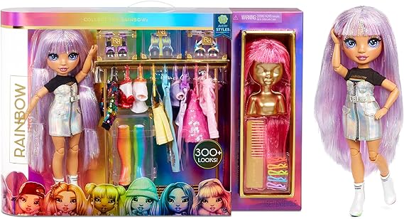Rainbow High Fashion Studio with Avery Styles Fashion Doll Playset Includes Designer Outfits & 2 Sparkly Wigs for 300+ Looks, Gifts for Kids & Collectors, Toys for Kids Ages 6 7 8+ to 12 Years Old
