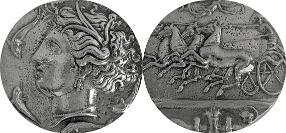 Persephone and Chariot Famous Ancient Greek Coin, Goddess of The Underworld Greek Mythology Greek, Percy Jackson Teen Gift, Great Stocking Stuffer 17G