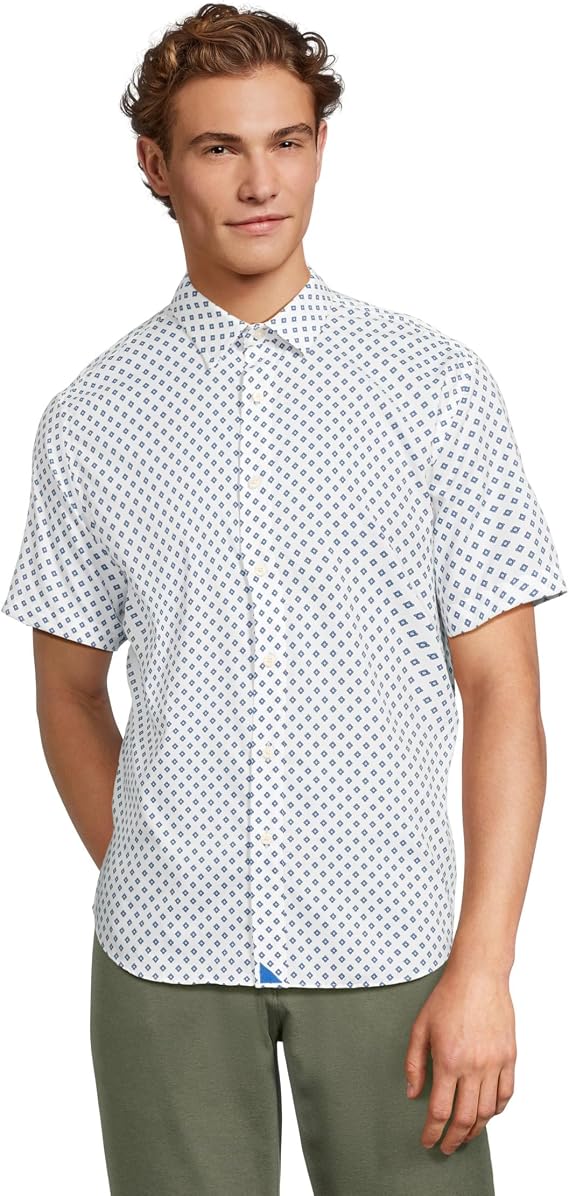 UNTUCKit Mens Performance Short Sleeve Shirt White 3XL Regular Fit One Size