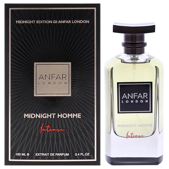Anfar London - Midnigth Homme Intense for Men - 3.4 oz Extrait De Parfum Spray