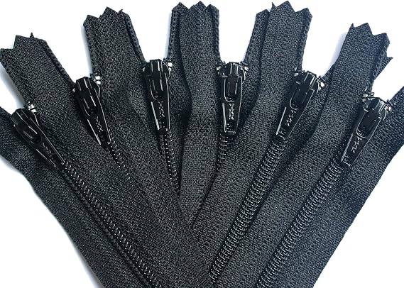 YKK #3 Skirt & Dress Zippers 7 Inch Closed Bottom ~ 580 Black (6 Zippers / Pack) free Needle Threader 2pcs.