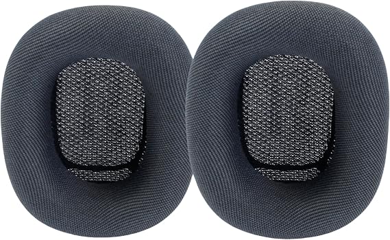 Upgraded Comfort Replacement Ear Cushions Compatible with Apple AirPods Max Headphones, Breathable Mesh Fabric & Memory Foam, Secure Fit for Sound & Noise Cancellation (Black)