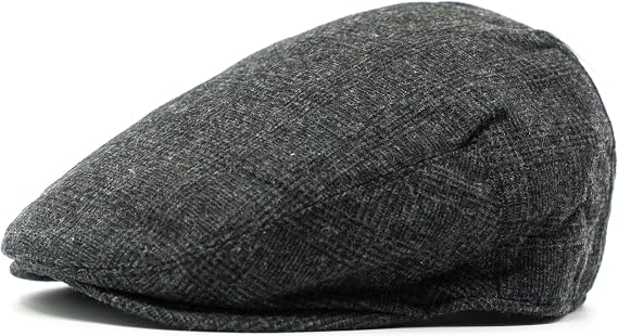 Men's Classic Patchwork Herringbone Checker Plaid Newsboy Ivy Hat Flat Cap