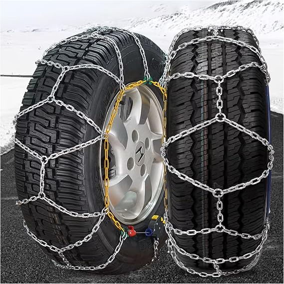Auto Tightening Snow Chains, Adjustable Universal Reusable Universal Tire Chains for Winter Emergency Traction, Tire Traction Chain For Car Pickup Trucks SUV(295/45 R22)
