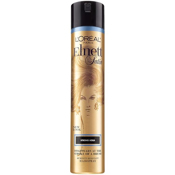 L'Oreal Paris Elnett Satin Strong Hold Hairspray 11 Ounce (1 Count) (Packaging May Vary)