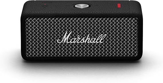 Marshall Emberton II Portable Bluetooth Speaker - Rugged Waterproof/Dust-Proof Design | Loud Stereo Sound, Deep Bass | Compact and Wireless for Travel and Outdoors - Black and Steel