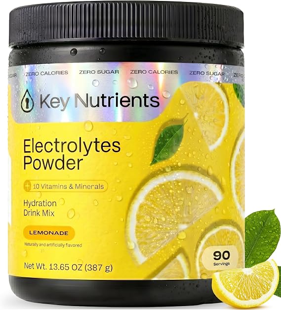 KEY NUTRIENTS Potassium Multivitamin Electrolytes Powder, Lemonade, 90 Serv