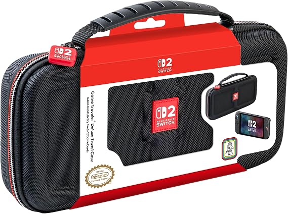 RDS - Officially Licensed Nintendo Switch 2, Nintendo Switch OLED &amp; Nintendo Switch Systems Game Traveler Deluxe Case – Holds 12 Game Cards &amp; microSD Card Case Holds 2pcs &amp; Each Holds 2 microSD Cards