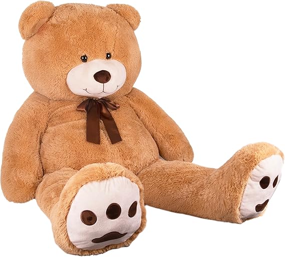 Kangaroo 5ft Giant Teddy Bear Extra Large Stuffed Animal Giant Brown Plush Toy for Girls & Boys - Big Soft Human Size Jumbo Teddy Bear for Teens & Adults - Cute Hug Pillow Gift