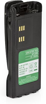 Hi-Capacity Battery for Motorola HT750 HT1250 PRO5150 GP328 1600mAh with Belt Clip and .