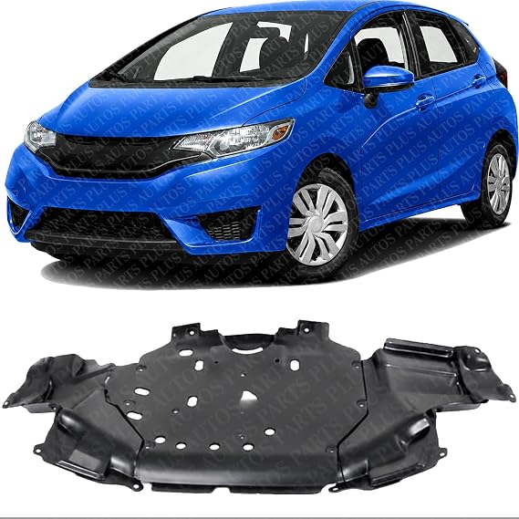 AUTOS PARTS PLUS Front Engine Splash Shield Under Cover Direct Replacement Compatible with 2015-2020 Honda Fit HO1228147 HO1228148 74110T5RA00 74110T5RA10