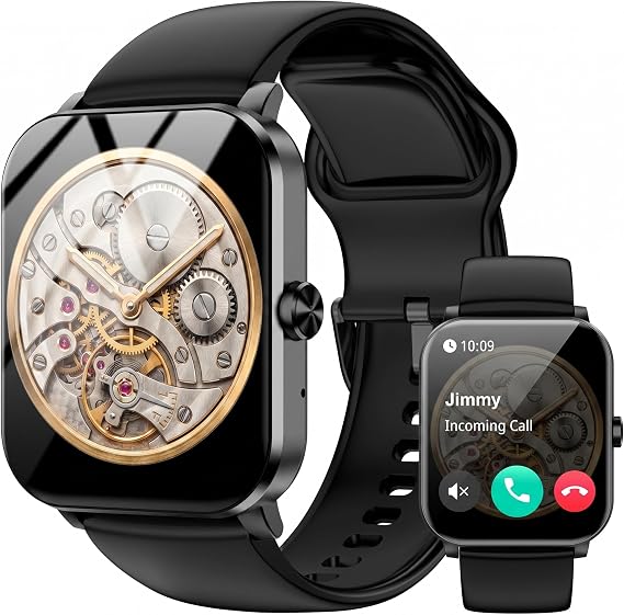 Jacoosa Smart Watch for Men and Women, 1.83" HD Touchscreen, Bluetooth Calling, 120+ Sports Modes, Heart Rate Sleep Monitor, IP68 Waterproof, 7 Days Battery Life, Compatible with Android iOS