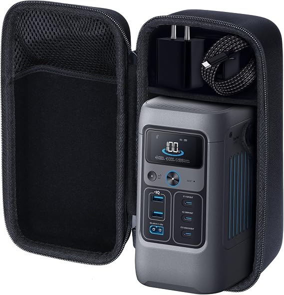 Lebakort Storage Case Compatible with Anker SOLIX C200 DC Power Bank Station 60,000mAh 192Wh Portable Power Station 200W Solar Generator