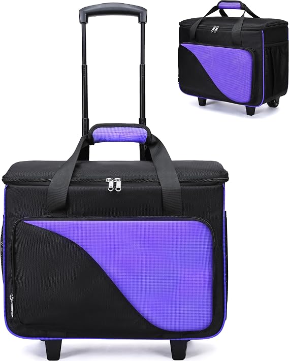 2 Ball Bowling Bag with Wheels Convertible Bowling Roller Bag for 1 or 2 Balls Bowling Equipment Bag with Shoe Bag EVA Foam Ball Cup Rolling Tote for Bowling Accessories Bowling Gifts for Youth Adults