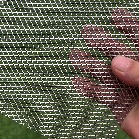 24"x16" 2-Pack 304 Stainless Steel Mesh Screen Wire Metal Mesh Screen Expanded Metal Sheet for Vent Rodent Mesh Pet Screen Dryer Vent Screen Sheets Animal cage net
